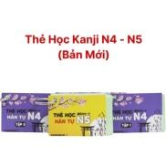 Thẻ Học Hán Tự Tiếng Nhật N4 N5 - Flashcards Kanji N4 N5 Tái Bản Mới
