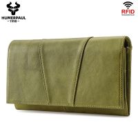 ZZOOI Genuine Leather Men Wallet Convenient Phone Pocket Casual Clutch Bag For Women Credit Card Holder With RFID Blocking Function