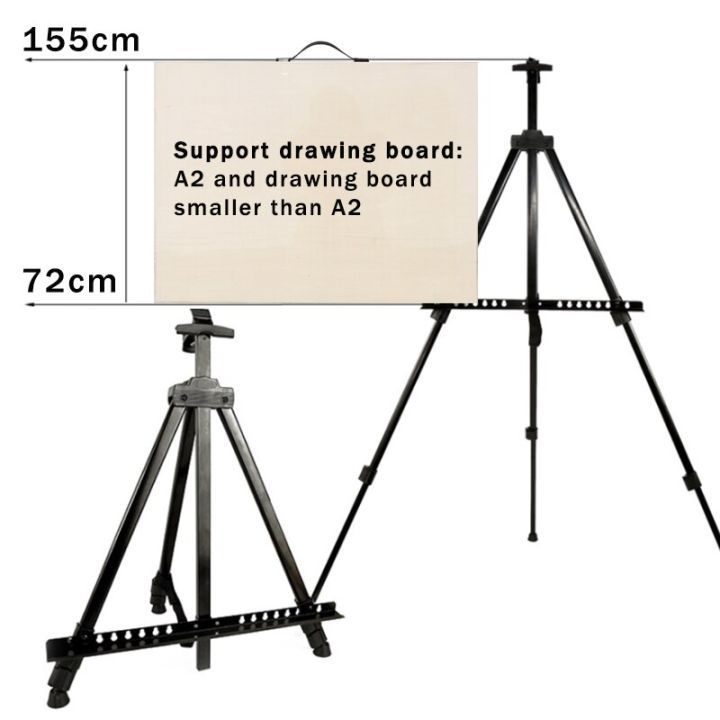 adjustable-metal-telescopic-triangle-easel-sketch-travel-drawing-easel-supplies-stable-lightweight-retractable-easel-portable