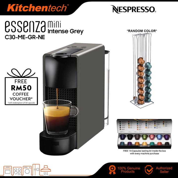 FREE CAPSULE RACK] Nespresso C30-ME-GR-NE Essenza Mini Fully