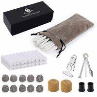 Smoking Pipe Accessories Kit - 10 Metal Balls  80Cleaners  20Filters (9mm)  2Cork Knockers 2Bits 1Pipe Scraper  1Reamer  1pouch Pipes