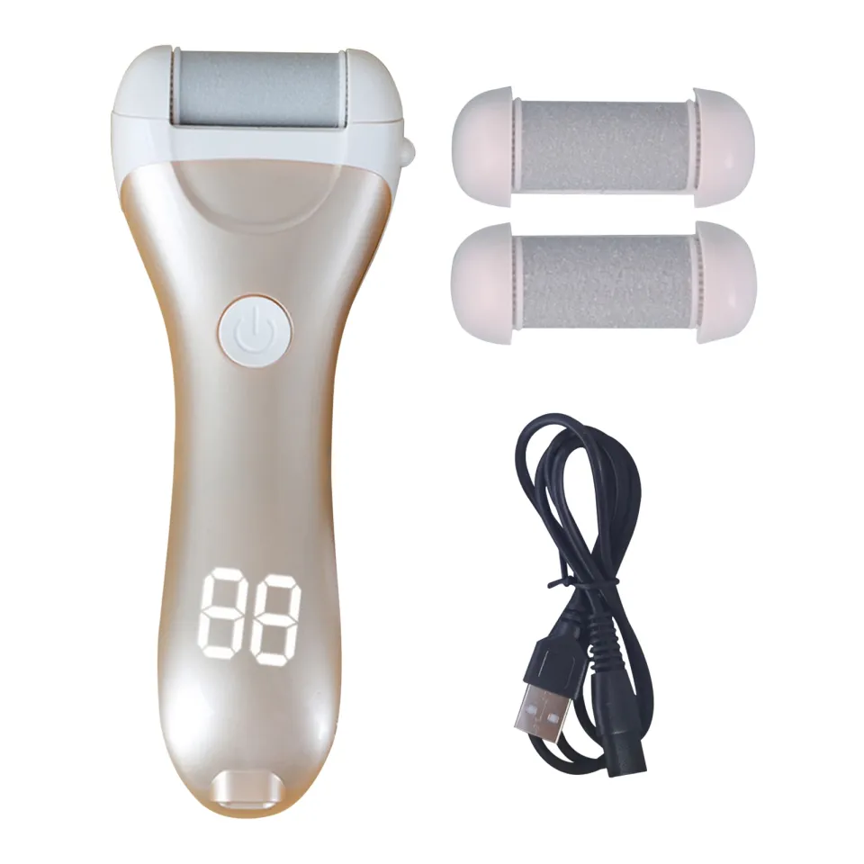 1pc Usb Rechargeable Electric Foot File Callus Remover With Lcd