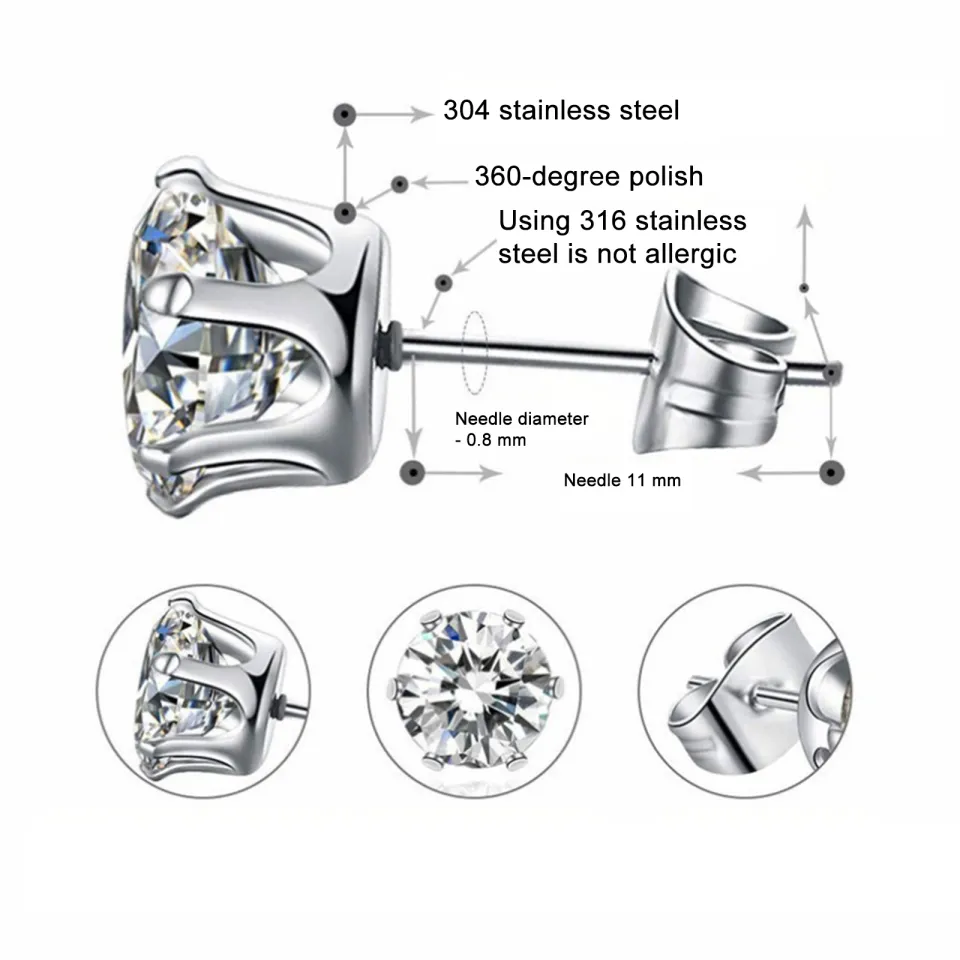 1 Set Ear Piercing Gun Tool Kit Professional Stainless Steel Ear Nose Lips  Navel Body Piercing Set Painless Ear Hole Piercing Tool Hk