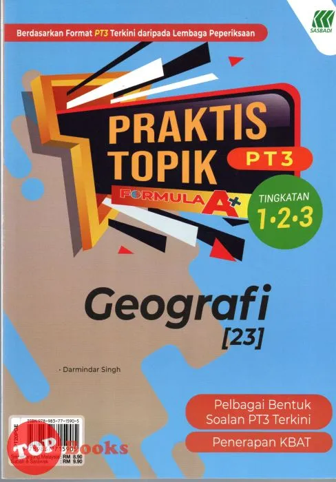 Topbooks Sasbadi Praktis Topik Formula A Pt3 Geografi Tingkatan 1 2 3 Lazada