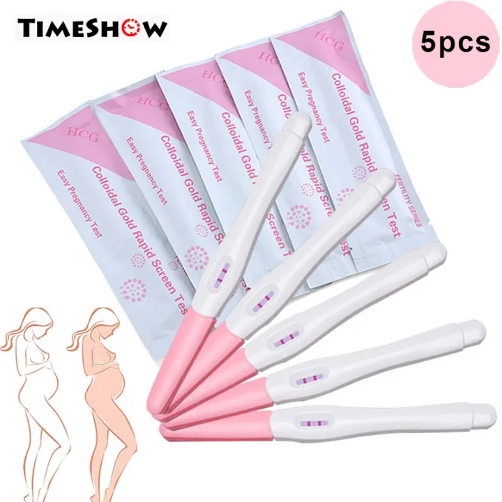 TimeShow 5 Pcs/Set Pregnancy Test Kit Home Accurate Urine Testing Early Pregnancy Strip