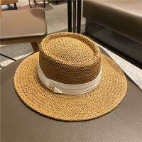 202306-2508752 Ins Beach Holiday British Summer Handmade Paper Grass Bee Ribbon Fedoras Cap Men Women Leisure Panama Jazz Hat