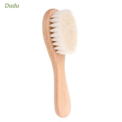 Dudu Wooden Handle Brush Baby Hairbrush Newborn Hair Brush Infant Comb Head Massager