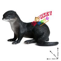 Monkey Toys - โมเดลสัตว์ Otter นาก ดำ ขนาด 15.00 CM (จากหาดใหญ่)