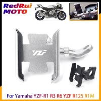 For Yamaha YZF-R1 R3 R6 YZF R125 R1M Motorcycle Aluminum Mobile Phone Holder GPS Navigator Mirror Handlebar Bracket Accessories