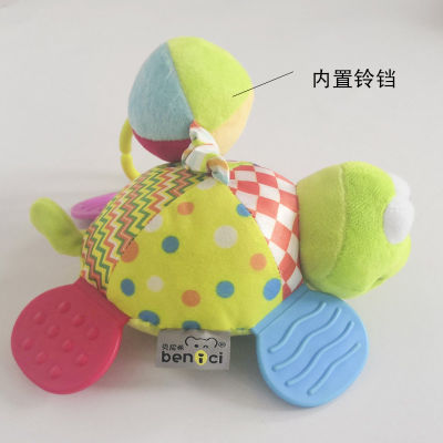 （HOT) ของเล่นของผู้ผลิตสำหรับทารกและเด็กเล็กการเรียนรู้ยางกัดตุ๊กตาเต่าสั่นรถเด็กแขวนของเล่นตุ๊กตา