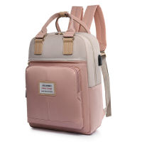 Computer Laptop Bag 13.3 14 15.6Inch Women Backpack Large Capacity Canvas Rucksack Vintage Travel Bags With USB Charging Port