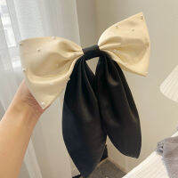 Gifts Fast Shipping Yu Yan South Korea Purchasing The Same Black Pearl Oversized Bow And A Hair Ponytail Spring Clip On