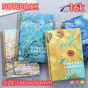 A4 Van Gogh Spiral Sketchbook Big Thick Drawing Notebook College Sketch Pad  Art School Supplies