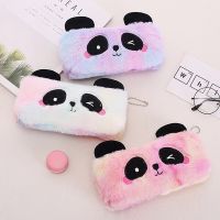 Cute Cartoon Panda Pencil Case White Plush Large Pen Bag For Kids Gift School Stationery Supplies Tool Lightweight Pen Bag Pencil Cases Boxes
