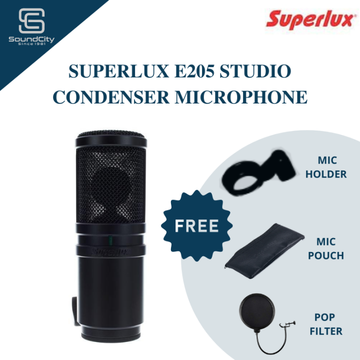 SUPERLUX E205 Studio Condenser Microphone | Lazada