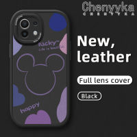 เคส Chenyyka สำหรับ Xiaomi 11 Lite 4G 11 Lite 5G 11 Lite 5G 11 Lite 5G NE เคสมิกกี้น่ารักมีสไตล์เคสใส่โทรศัพท์หนังดีไซน์ใหม่ซิลิโคนนิ่มเคสมือถือกันกระแทกป้องกันการตกด้วยเคสป้องกันกล้องเลนส์คลุมทั้งหมด