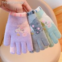 【hot】✸☾  Children Cartoon Knitted Thickened Five Fingered Gloves Baby Soft Outdoor Windproof Warm Kids