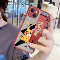 Diorcase สำหรับ Apple iPhone 15 Plus 15 Pro 15 Pro Max (พร้อมสายรัดข้อมือ) เคสการ์ตูน Pikachu ด้านหลังฝ้ากันกระแทกเคสใส่โทรศัพท์ขอบนิ่มฝาครอบโทรศัพท์บางเฉียบเลนส์เต็มรูปแบบ