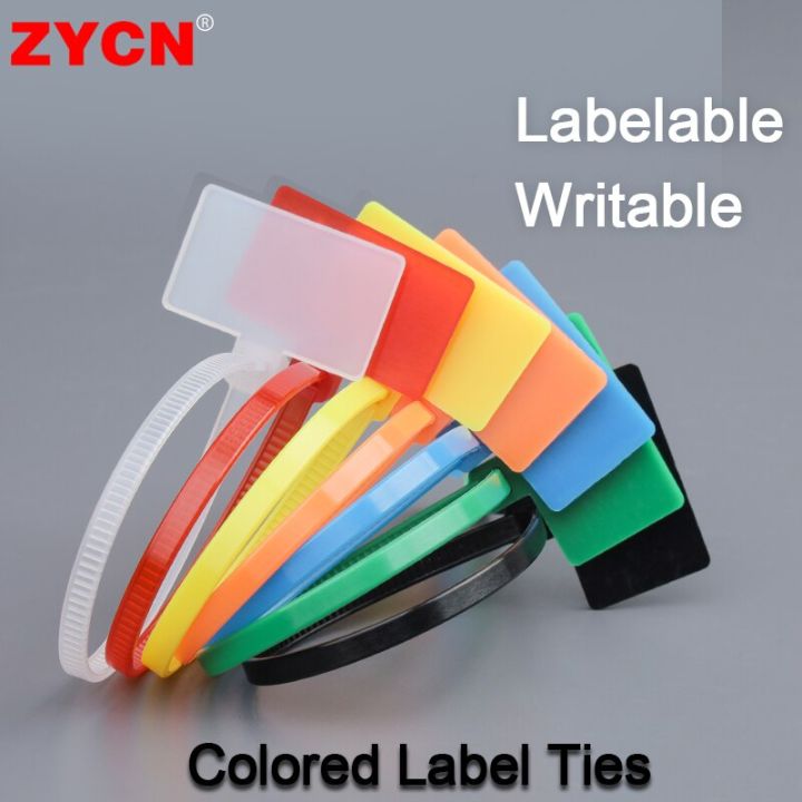 100pcs-easy-mark-plastic-nylon-cable-ties-tag-labels-self-locking-markers-zip-network-loop-wire-straps-4x150mm-color-waterproof-cable-management