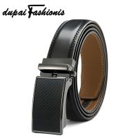 DUPAI FASHIONIS  Men Belt Male Genuine Leather Belt Men Strap Belts For Men Automatic Buckle Black Mens Belt Gifts Belts