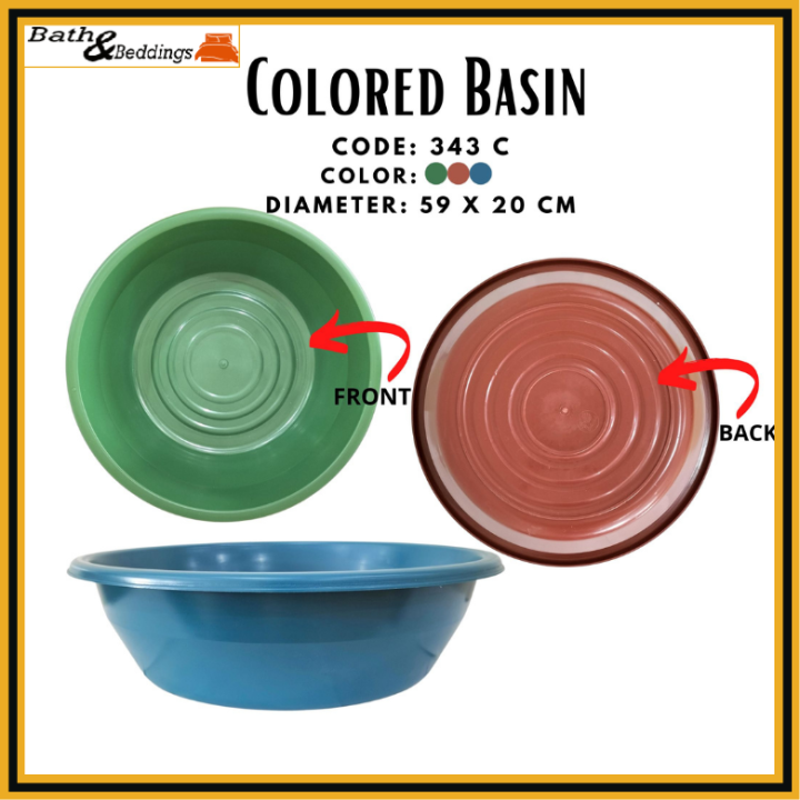 Assorted Colored Basin for Bathroom/ Batsa/ Round basin/ Multi-purpose ...