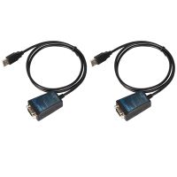 IOCREST 2X USB 2.0 to Serial RS-232 DB9 9Pin Adapter Converter Cable FTDI Chipset Length 1M USB TO RS232 SUPPORT WIN10