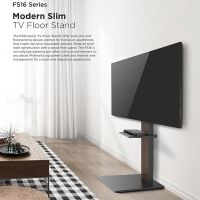 MODERN SLIM TV FLOOR STAND For most 32"~60" TVs  ขาทีวี แบบตั้งพื้น แข็งแรงสีดำ สีไม้  ออกใบกำกับภาษี ได้