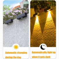 Solar Wall Washing Lamp Waterproof Outdoor LED Wall Light Courtyard Lamp Decorative Balcony Garden