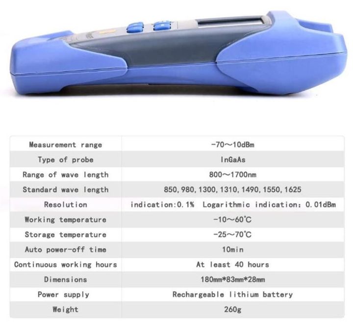 fiber-optical-power-meter-70-10dbm-850-980-1300-1310-1490-1550-1625nm