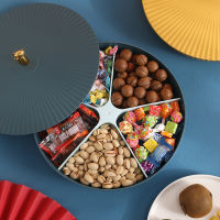 5-Compartment Food Storage Tray Dried Fruit Snack Plate Apizer Serving Platter for Party Candy Pastry Nuts Dish fruit plate