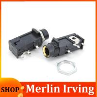 Merlin Irving Shop 6.35mm 3pin power Socket PCB Panel Female Mount Audio Jack Speaker Connector cable Adapter 1/4 Inch 6.5 Mono plug Microphone