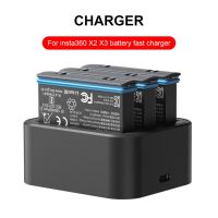 ZZOOI For Insta360 Battery Fast Charger Hub 1800MAH Original Power Accessories For Insta 360 X2 X3 ONE Action Camera Charging Stand