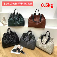 Autumn Winter 2021 New Fashion Style Rhombus Air-filled Handbags Simple Stitching Tote Handbags