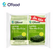 Rong biển Lá kim tẩm dầu oliu OFood lốc 2, giòn, thơm, gia vị vừa miệng