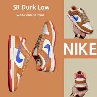 2023 Original sb duk Low white orange blue 100 genuine sneakers shoes running shoes shoes