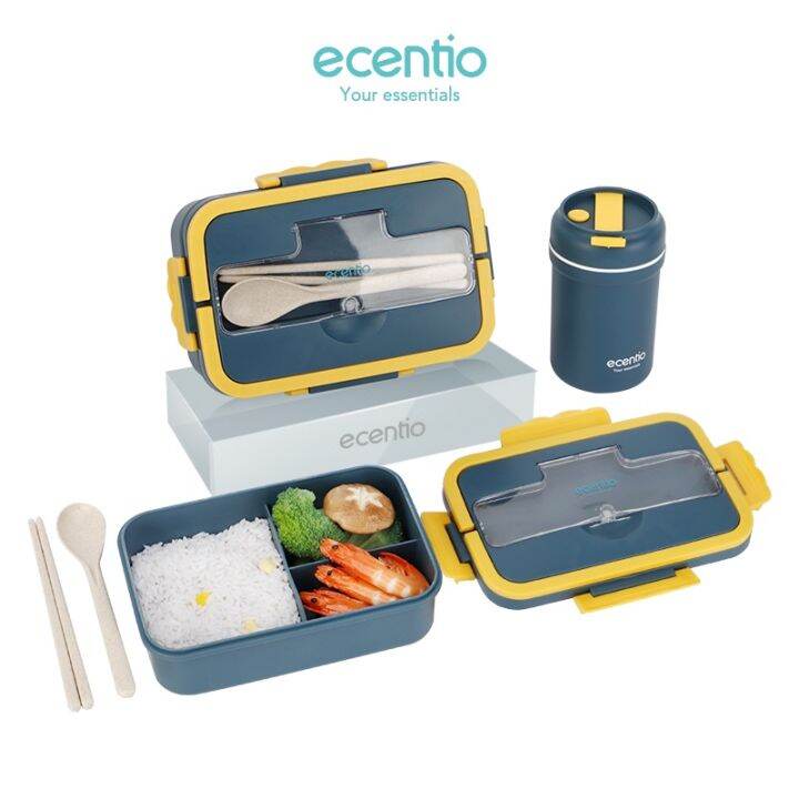 ecentio lunch box set Jerami Gandum lunch box tempat makan anak kotak