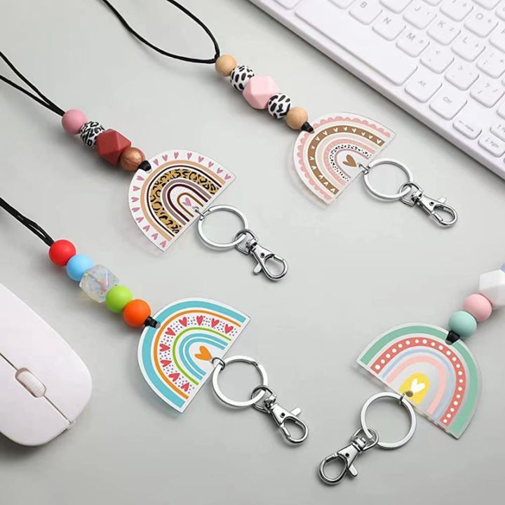 teacher-lanyards-for-id-badges-and-keys-cute-beaded-lanyards-with-keychain-silicone-beaded-keychain-for-women-girls