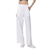 Spring and Autumn Yoga Pants Outer   Loose   Casual Wide-Leg Pants High Top Sports Fitness Straight-Leg Pants Womens Trousers