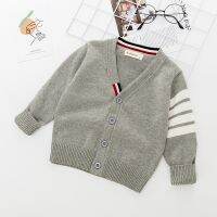 Kids Striped Knitting Cardigan Sweater Autumn Winter Boy Girl Pullover Sweater Children Soft Clothes Boys Tops Outfit Clothing