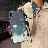 ↂ♈▬ Phone Case For OPPO K7X X7 A54 55 A72 74 A91 92 A93 94 95 Realme 8 PRO C11 C20 15 C17 7I 21Y V5 SWrist Strap Holder Cover Funda