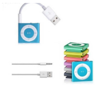 USB ชาร์จข้อมูลสายเคเบิลสำหรับ Apple iPod สำหรับ Shuffle USB ถึง 3.5 มม.JACK ADAPTER CABLE สำหรับ MP3 MP4 ผู้เล่นลำโพง