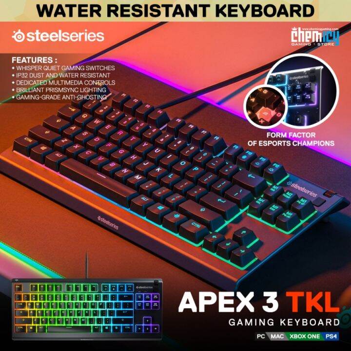 Steelseries Apex 3 TKL RGB Gaming Keyboard Lazada Indonesia