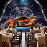 Custom 3D Photo Wallpaper Metal Texture Sports Car Large Wall Painting Bar Restaurant Living Room Home Decor Mural De Parede