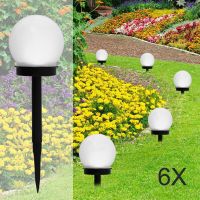 6PCS LED Garden Path Ground Lights Stake Lighting Patio Aisle Light Solar Lawn Lamp