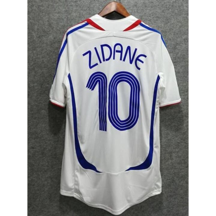 vintage-jersey-2006-world-cup-france-home-final-football-jersey-no-10-zidane-classic-football-jersey-ชุดฟุตบอลผู้ชาย-เสื้อบอลคลาสสิค