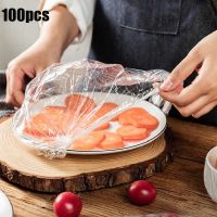 100PCS Reusable Durable Food Storage Covers Bowls Elastic Plate Saran Wrap Plastic Bag For Refrigerator Kitchen