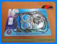 HONDA CB400A CB400TI HAWK I CB400TII HAWK II year 1978-1979 ENGINE GASKET COMPLETE SET "NON ASBESTOS" // ปะเก็นเครื่อง ชุดใหญ่ อย่างดี ไม่มีแร่ใยหิน