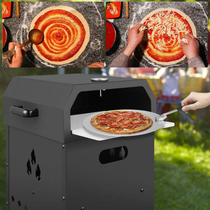 4 in1 Upgraded WoodFired Pizza Oven , Outdoor BBQ Pizza With