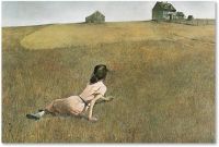 Christinas World โดย Andrew Wyeth ศิลปะบนผืนผ้าใบสำหรับติดกำแพง22x32นิ้ว