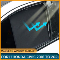 Magnetic Side Window Sunshade For Honda Civic 2021 2020 2019 Car Sun Shade Window Curtain Visor Shield For Civic 2016 2017 2018